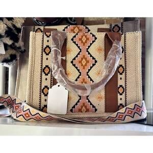 NEW LITTLE TRENDY women's bohemian purse bag in western print
